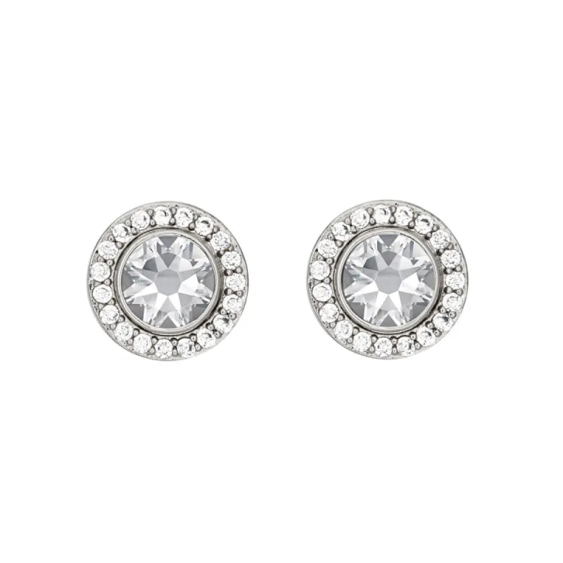 Silvertone Clear 2-in-1 Crystal Halo Stud Earrings made with Quality Austrian Crystals - MICALLA sold by Reitmans