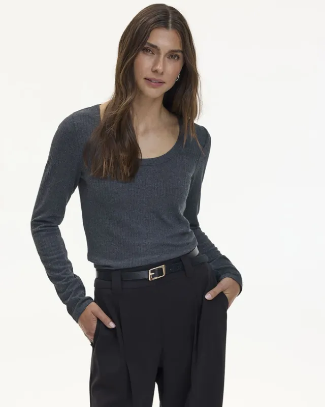 Long-Sleeve Scoop-Neck Top sold by Reitmans