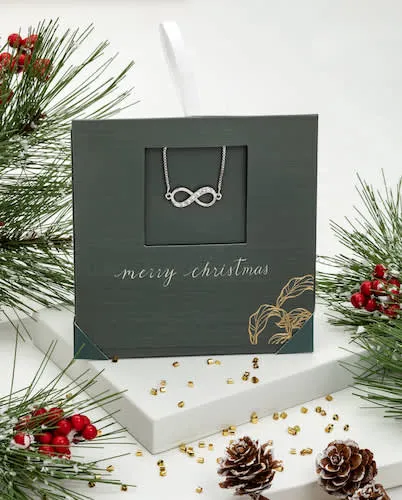Holiday Gift Envelope with Clear Crystal Infinity Adjustable Bracelet - callura sold by Reitmans