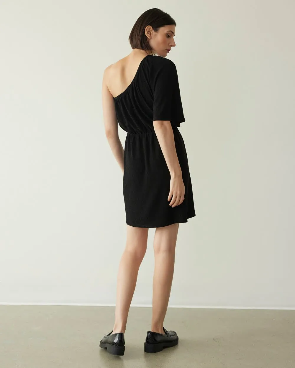 One-Shoulder Shimmery-Knit Dress sold by Reitmans product image thumbnail 2