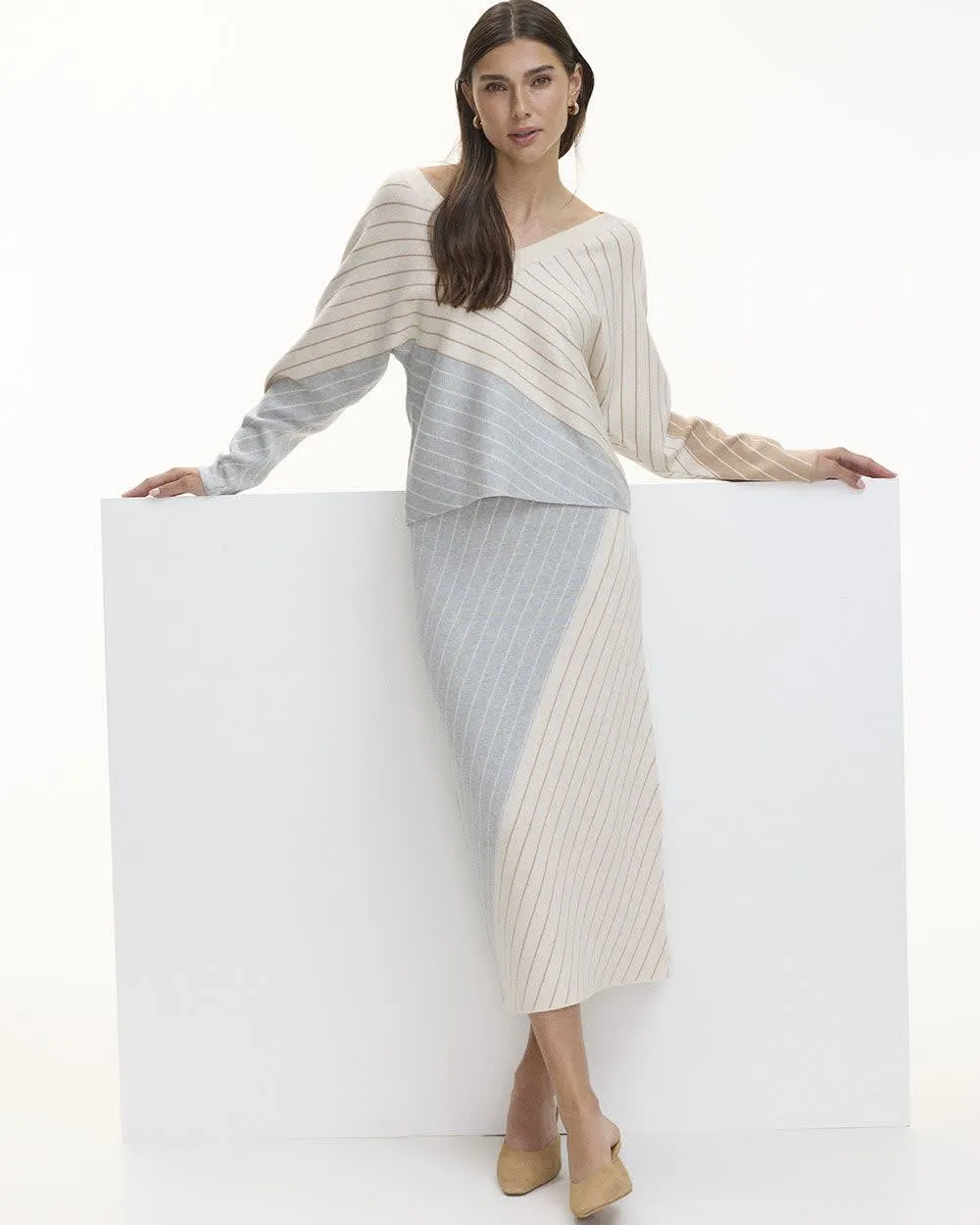 Fitted Knit Midi Skirt sold by Reitmans product image thumbnail 5