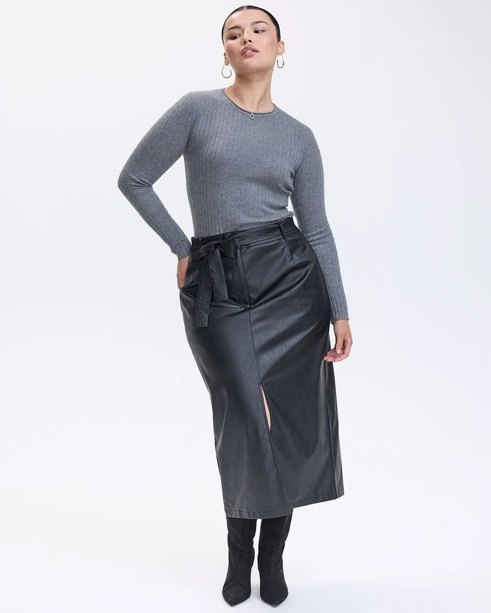 Faux Leather Pencil Skirt sold by Reitmans