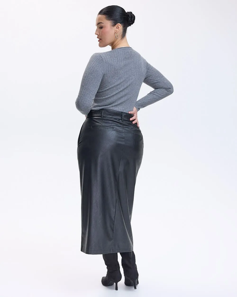 Faux Leather Pencil Skirt sold by Reitmans product image thumbnail 2