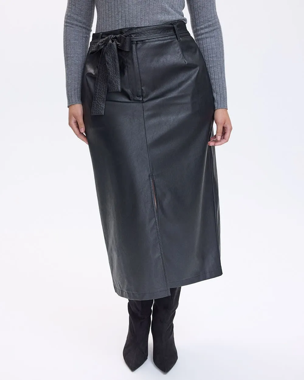 Faux Leather Pencil Skirt sold by Reitmans product image thumbnail 3