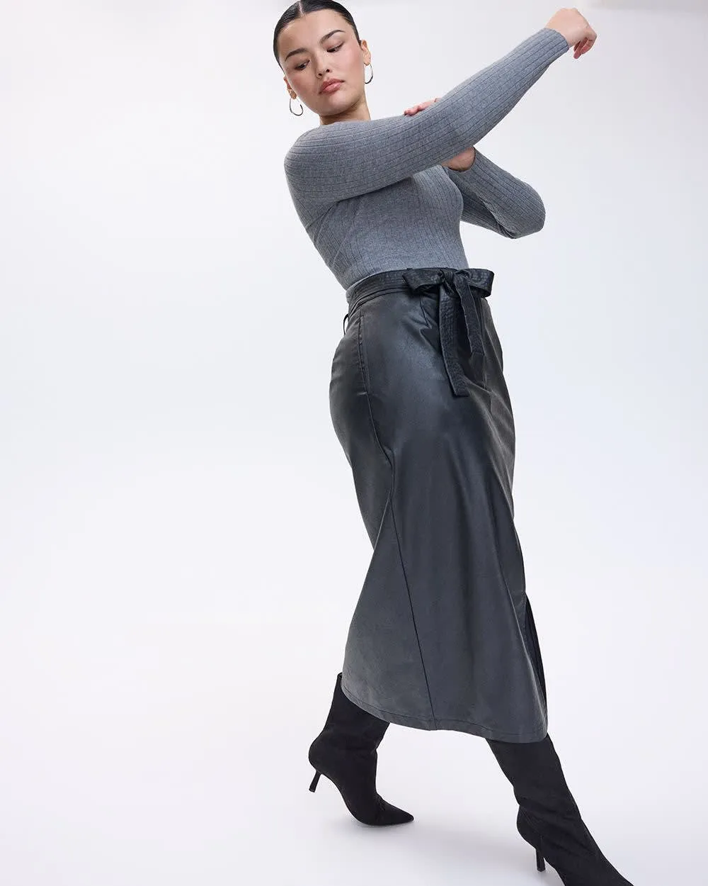 Faux Leather Pencil Skirt sold by Reitmans product image thumbnail 4