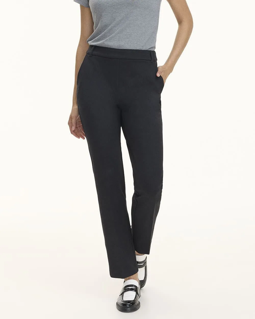 Straight-Leg High-Rise Pants - The Modern Stretch (R) sold by Reitmans