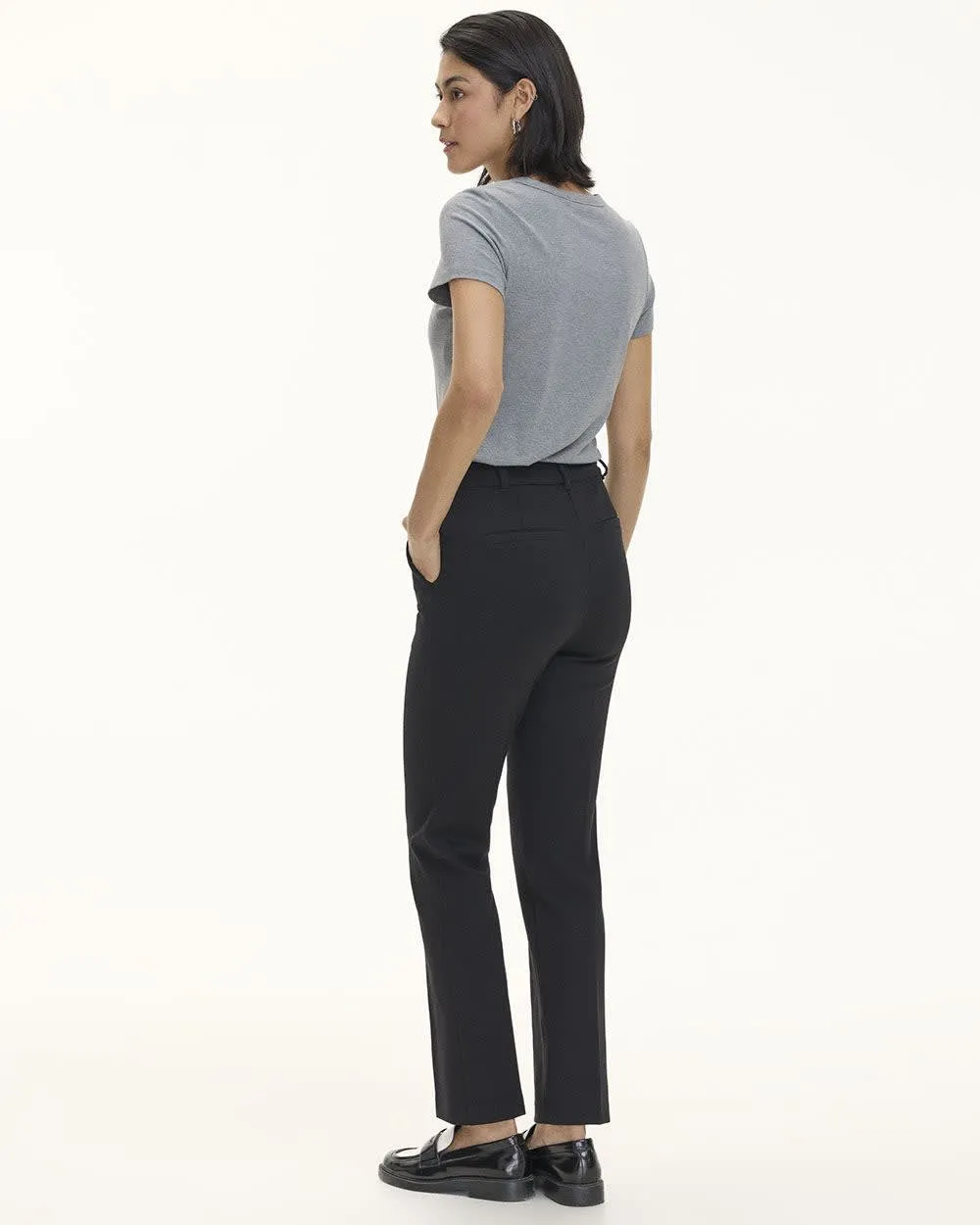 Straight-Leg High-Rise Pants - The Modern Stretch (R) sold by Reitmans product image thumbnail 2