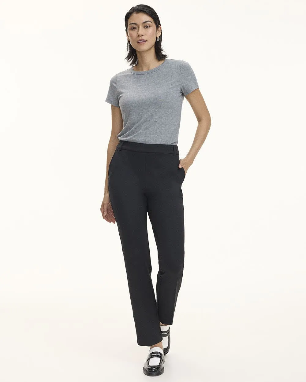 Straight-Leg High-Rise Pants - The Modern Stretch (R) sold by Reitmans product image thumbnail 3