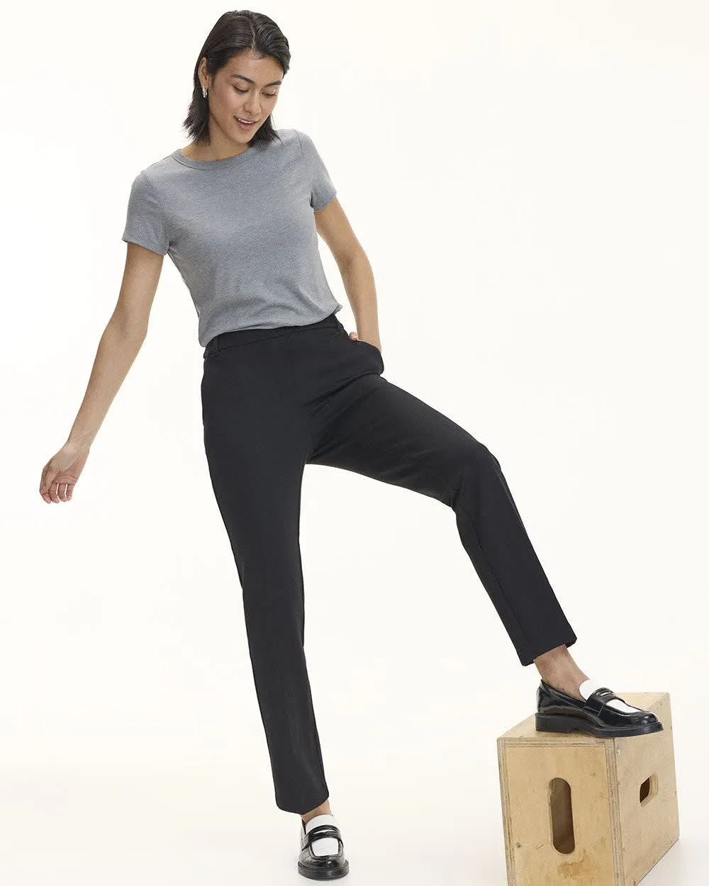 Straight-Leg High-Rise Pants - The Modern Stretch (R) sold by Reitmans product image thumbnail 4