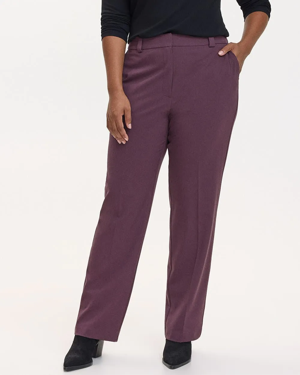 Straight-Leg High-Rise Pant - The Timeless - Curvy Fit sold by Reitmans