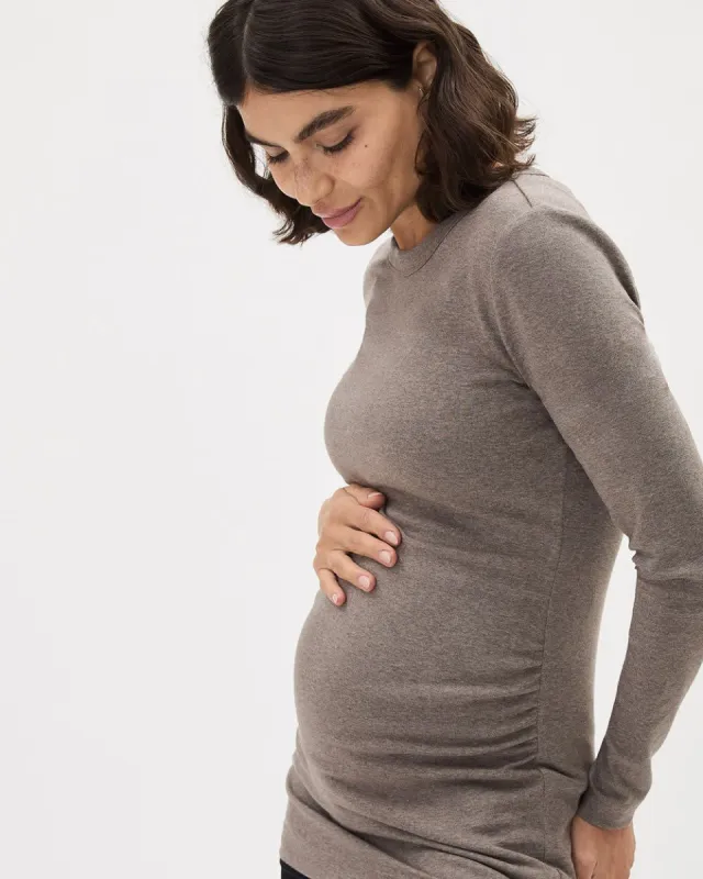 Long-Sleeve Crew-Neck Top - Thyme Maternity sold by Reitmans