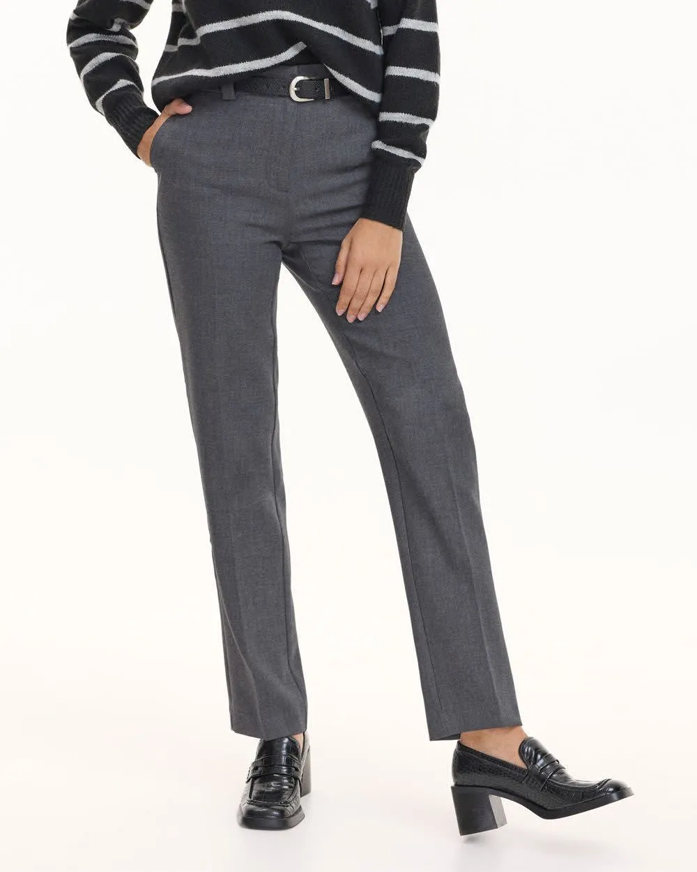 Straight-Leg High-Rise Pant - The Timeless sold by Reitmans