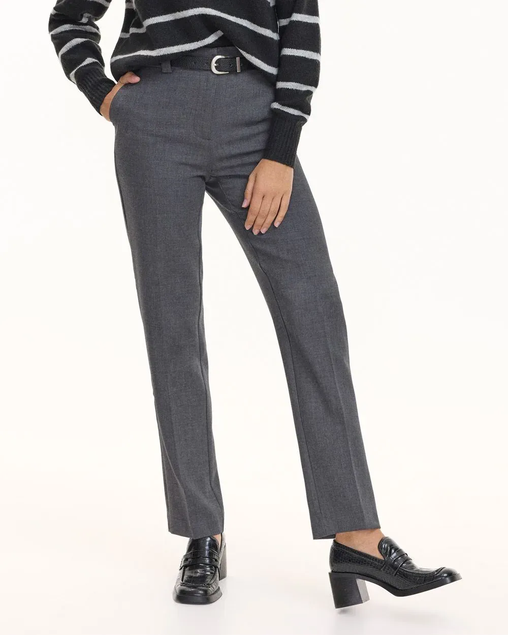 Straight-Leg High-Rise Pant - The Timeless sold by Reitmans product image thumbnail 5