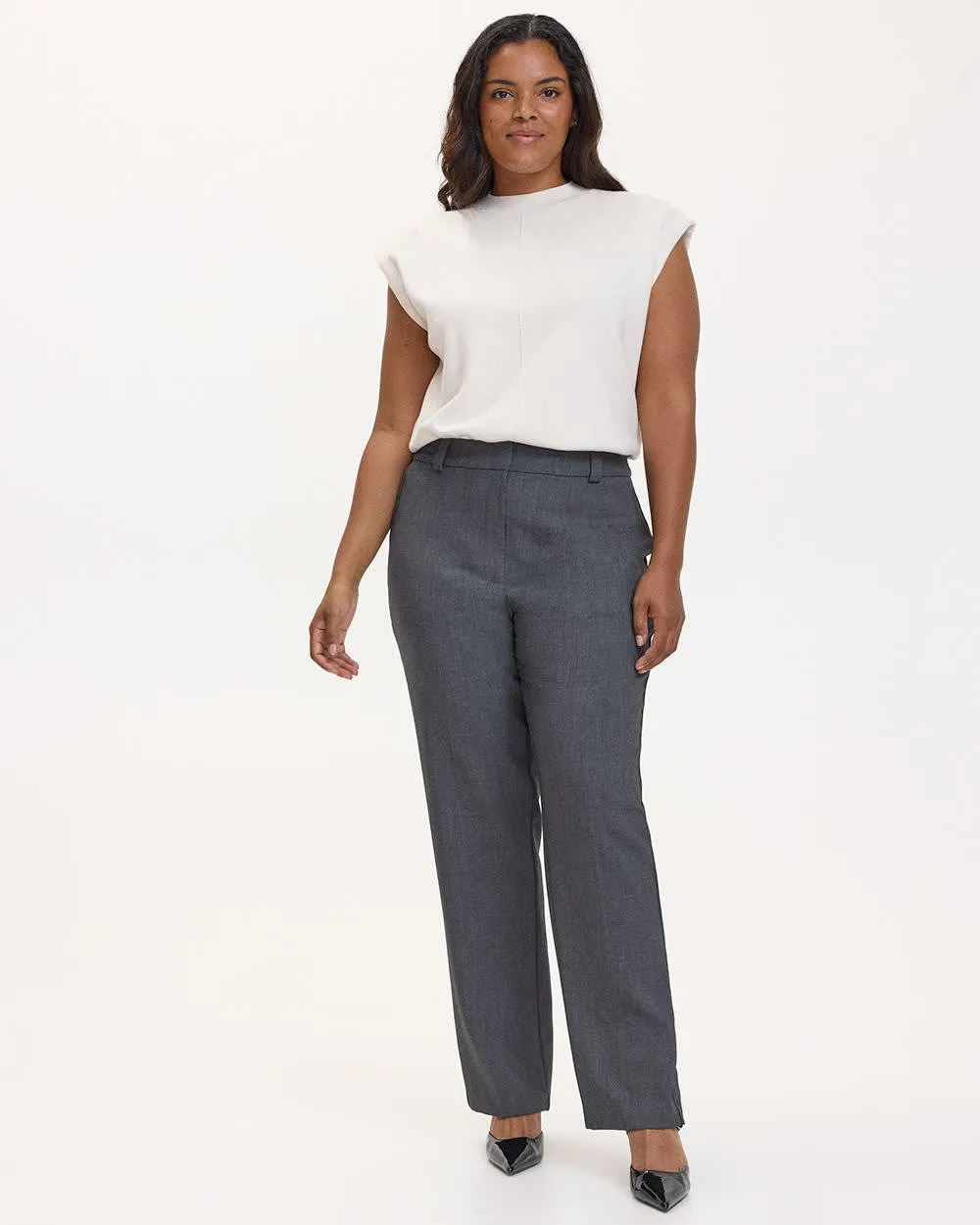 Straight-Leg High-Rise Pant - The Timeless - Curvy Fit sold by Reitmans product image thumbnail 3