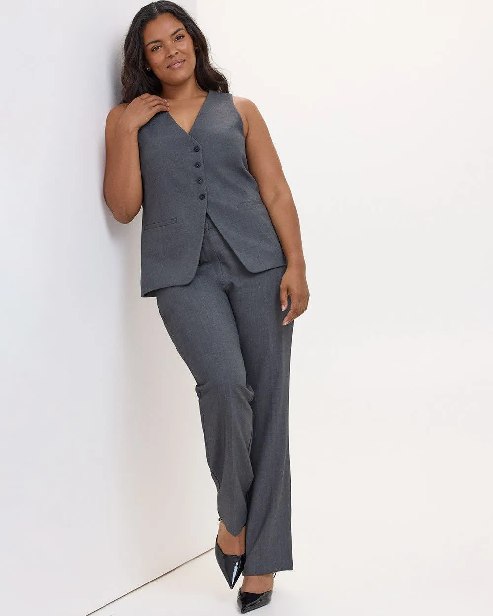 Straight-Leg High-Rise Pant - The Timeless - Curvy Fit sold by Reitmans product image thumbnail 4