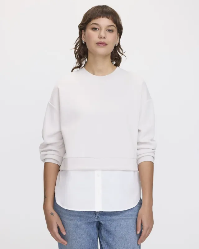 Long-Sleeve Crew-Neck Sweatshirt with Fooler Insert sold by Reitmans