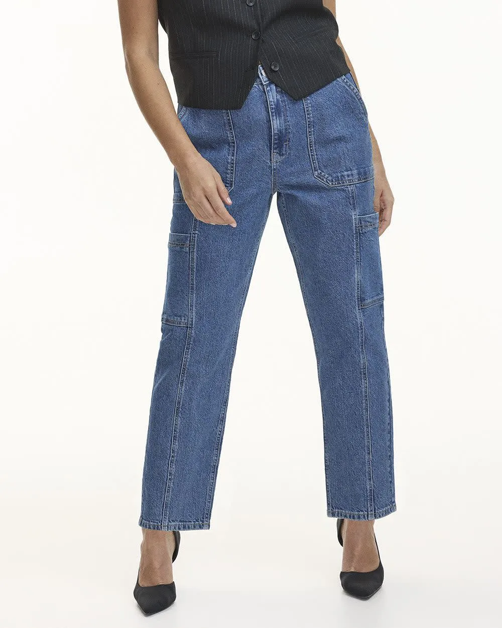 Tapered-Leg High-Rise Cargo Jean sold by Reitmans product image thumbnail 2