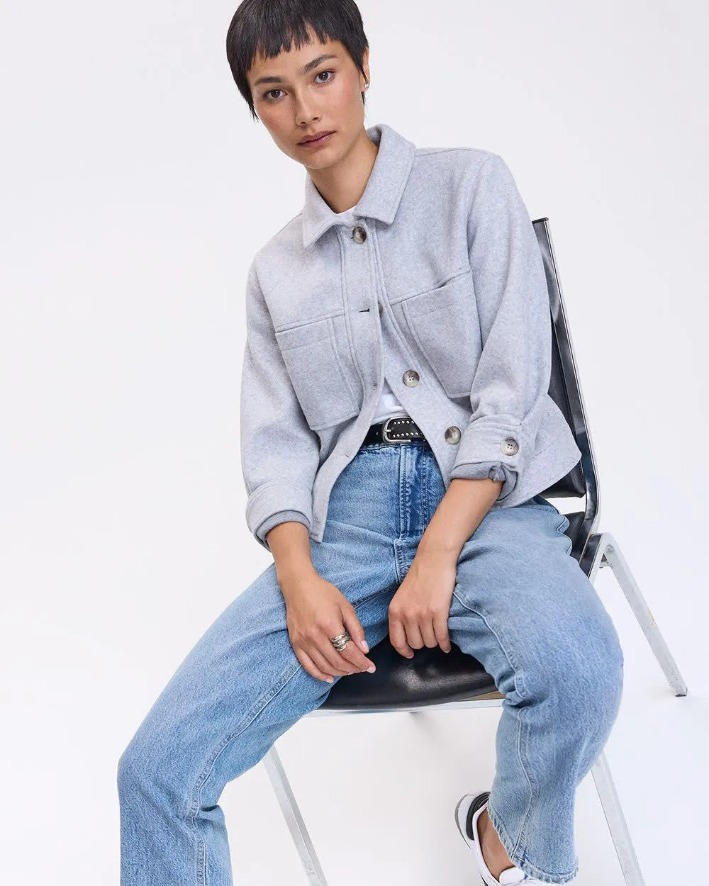 Short Shacket with Pockets sold by Reitmans product image thumbnail 3