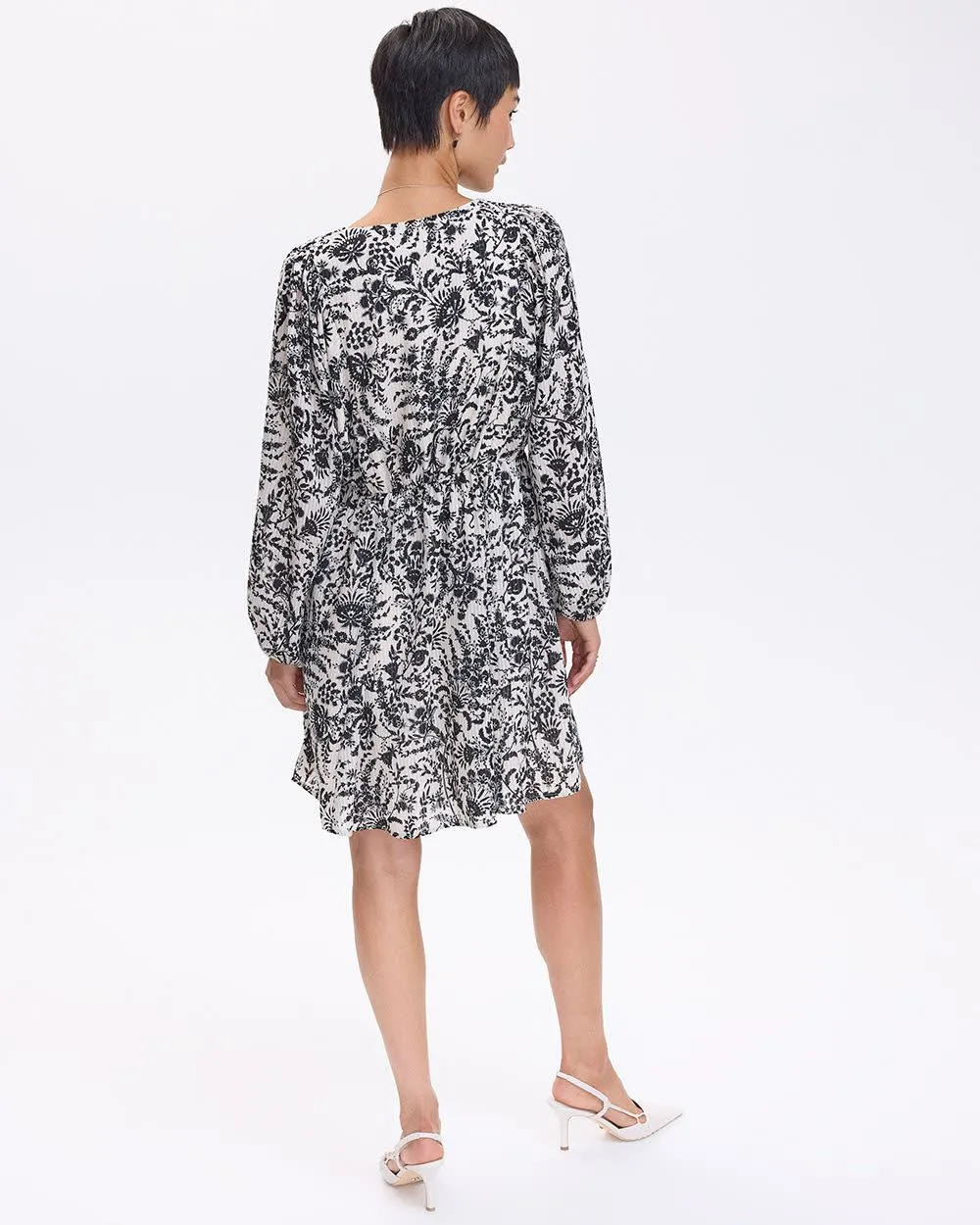 Long-Sleeve Wrap-Neck Dress sold by Reitmans product image thumbnail 2
