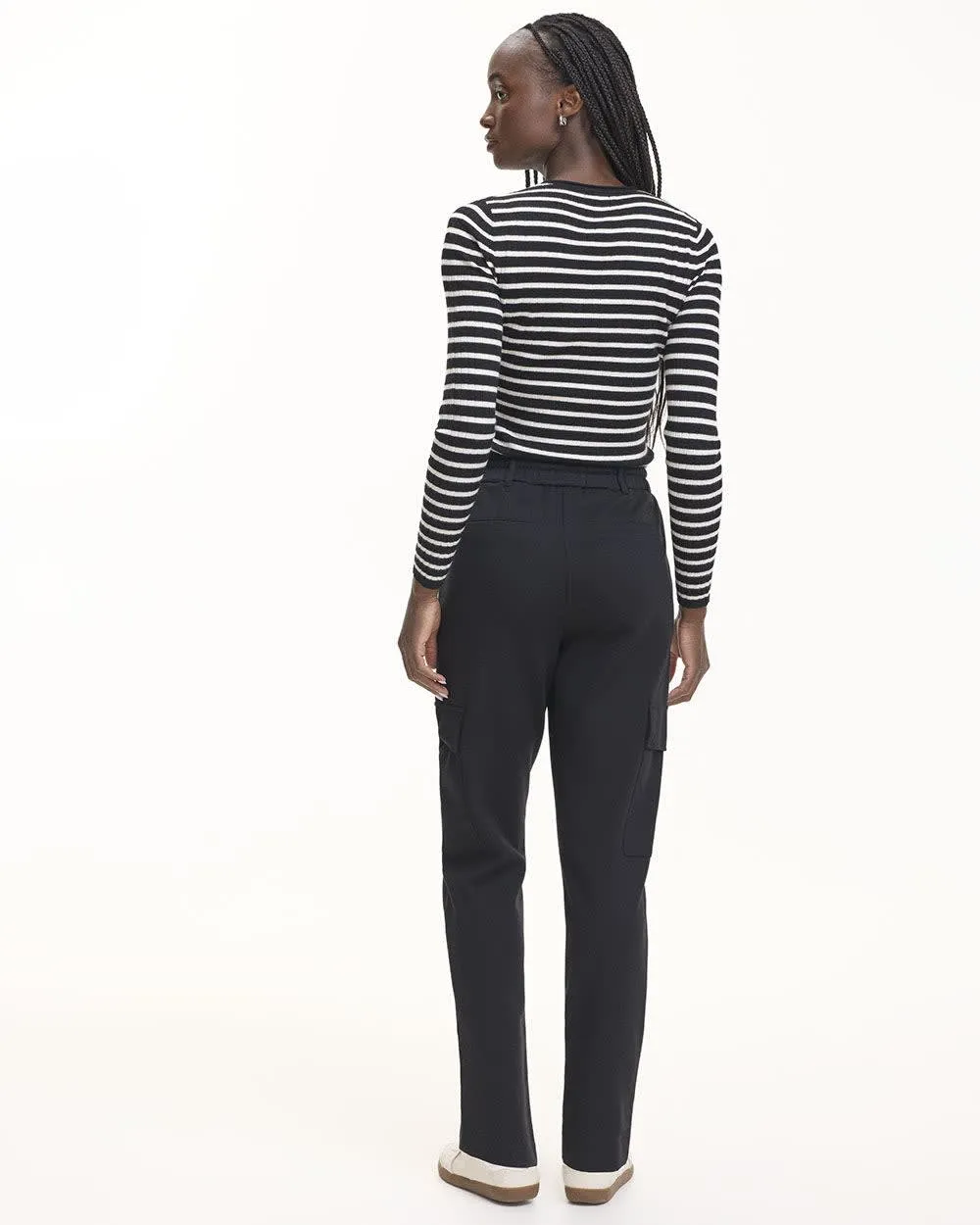 Tapered-Leg High-Rise Pant with Cargo Pockets - Petite sold by Reitmans product image thumbnail 2