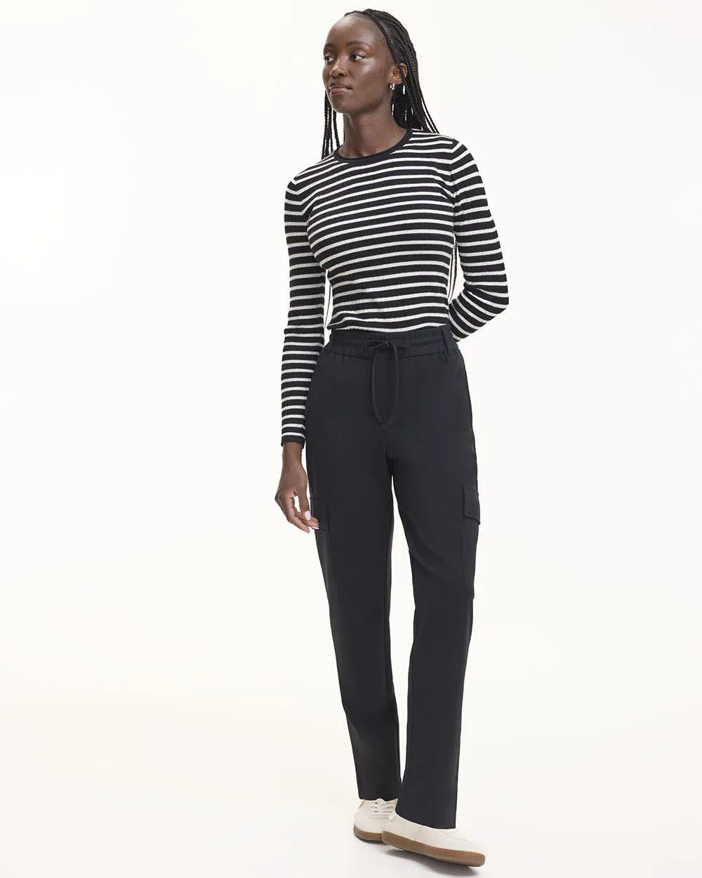 Tapered-Leg High-Rise Pant with Cargo Pockets - Petite sold by Reitmans product image thumbnail 3