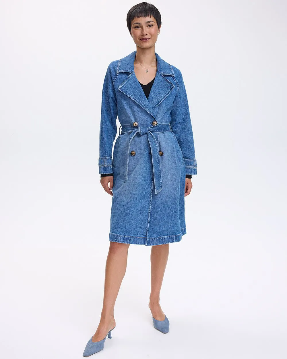 Denim Trench Coat sold by Reitmans product image thumbnail 3