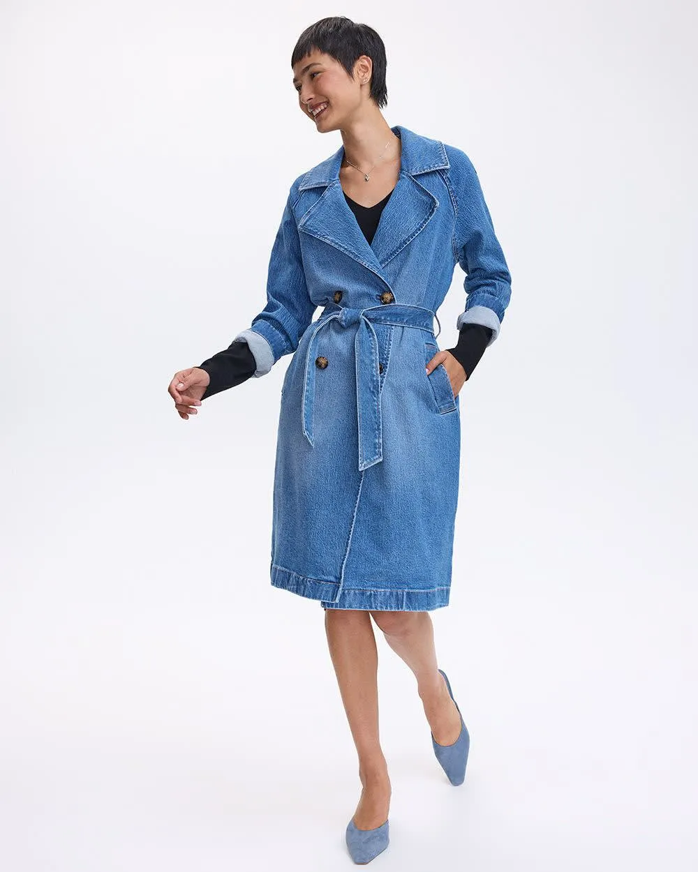 Denim Trench Coat sold by Reitmans product image thumbnail 4