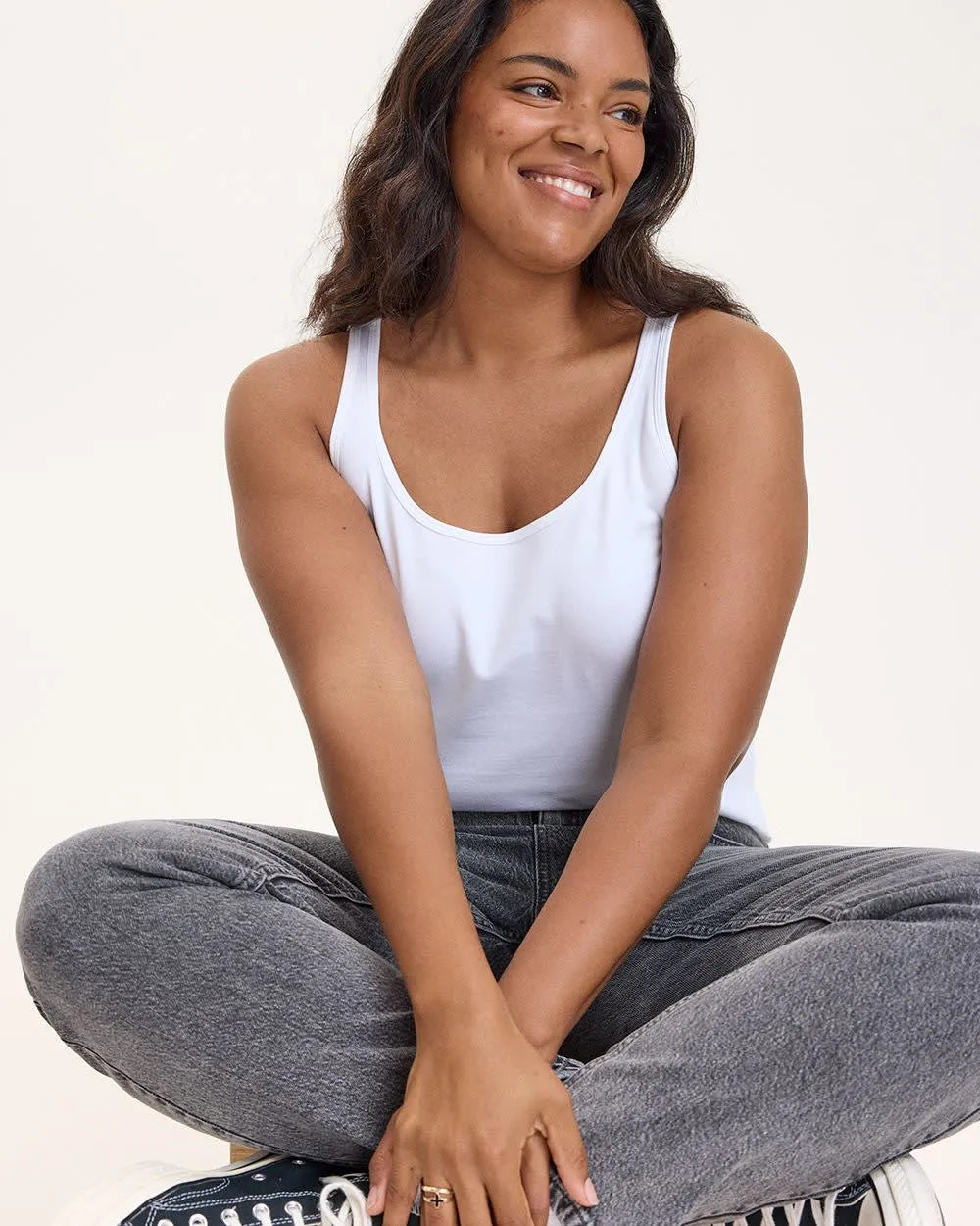 Scoop-Neck Cotton Tank - R Essentials sold by Reitmans product image thumbnail 3