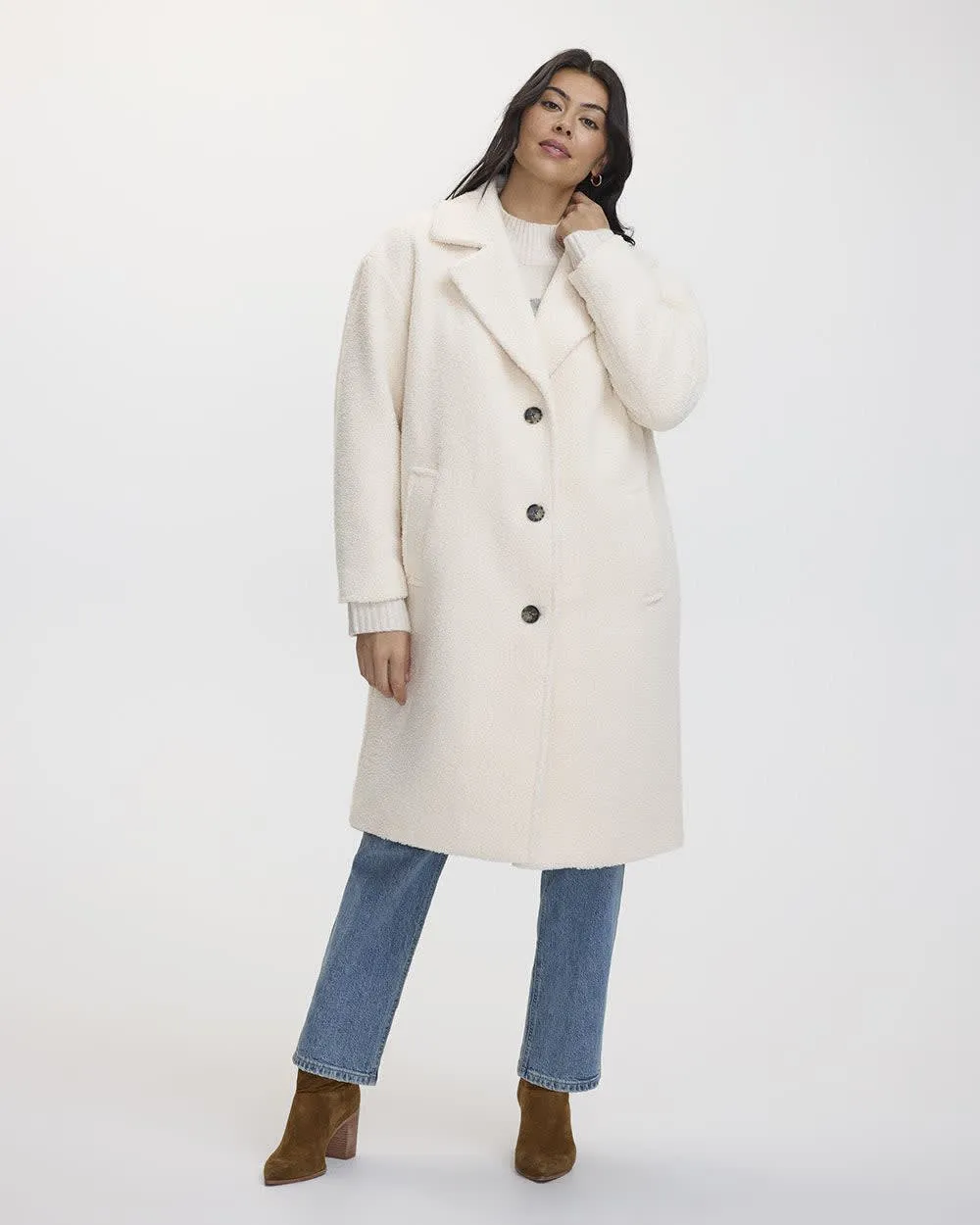 Sherpa Coat with Button Closure sold by Reitmans product image thumbnail 3