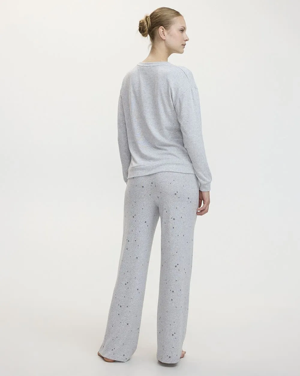 Long-Sleeve Crew-Neck Brushed Snit Pyjama Top - R Line sold by Reitmans product image thumbnail 2