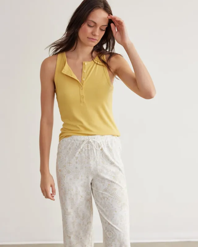 Sleeveless Ribbed Henley Pyjama Top, R Line sold by Reitmans
