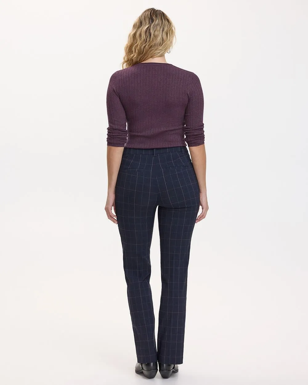 Straight-Leg High-Rise Plaid Pants - The Iconic (R) - Tall sold by Reitmans product image thumbnail 2