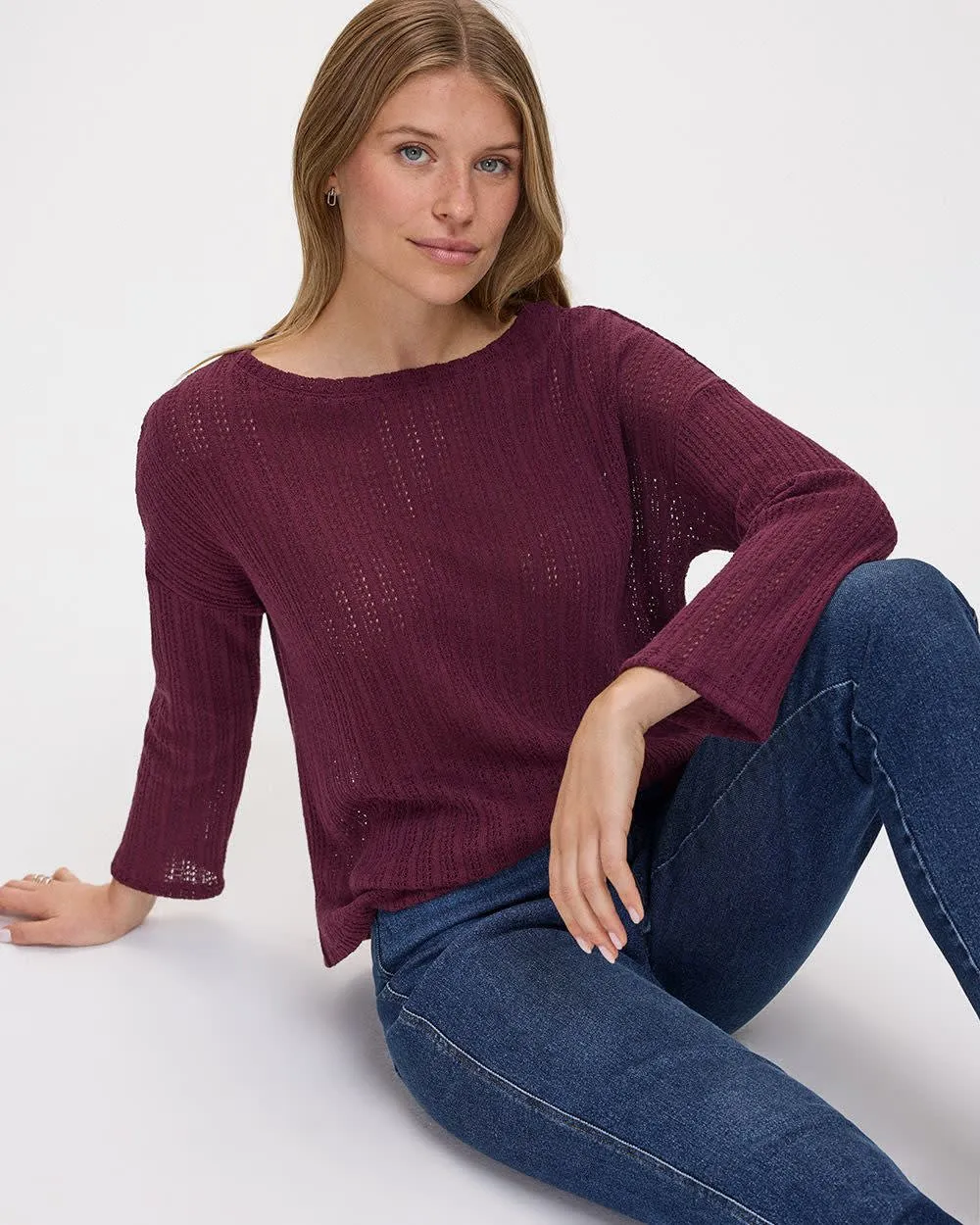 Bracelet-Sleeve Boat-Neck Top sold by Reitmans product image thumbnail 3
