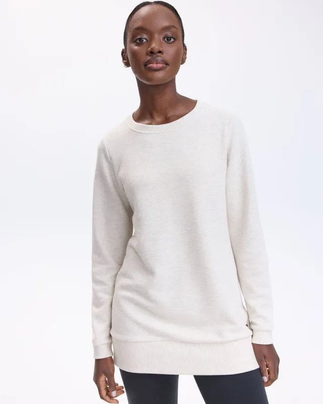 Long-Sleeve Crew-Neck Ottoman-Knit Tunic - Hyba sold by Reitmans