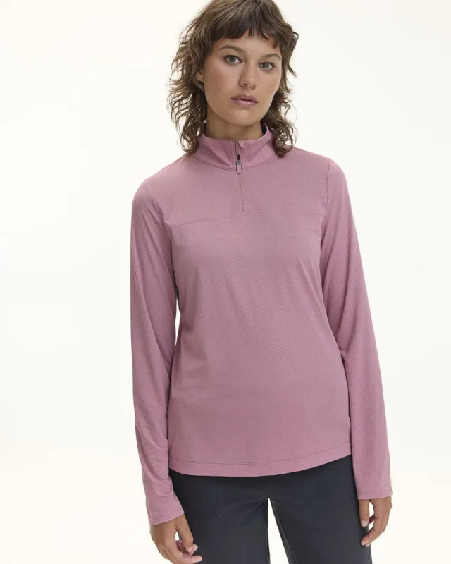 Long-Sleeve Mock-Neck Base Layer with Half-Zip - Hyba sold by Reitmans