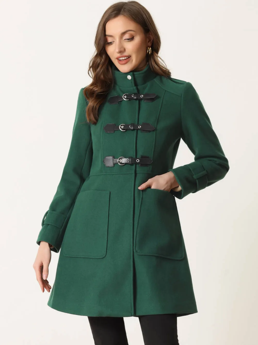 Allegra K - Stand Collar Long Winter Outwear Coats sold by Reitmans product image thumbnail 4