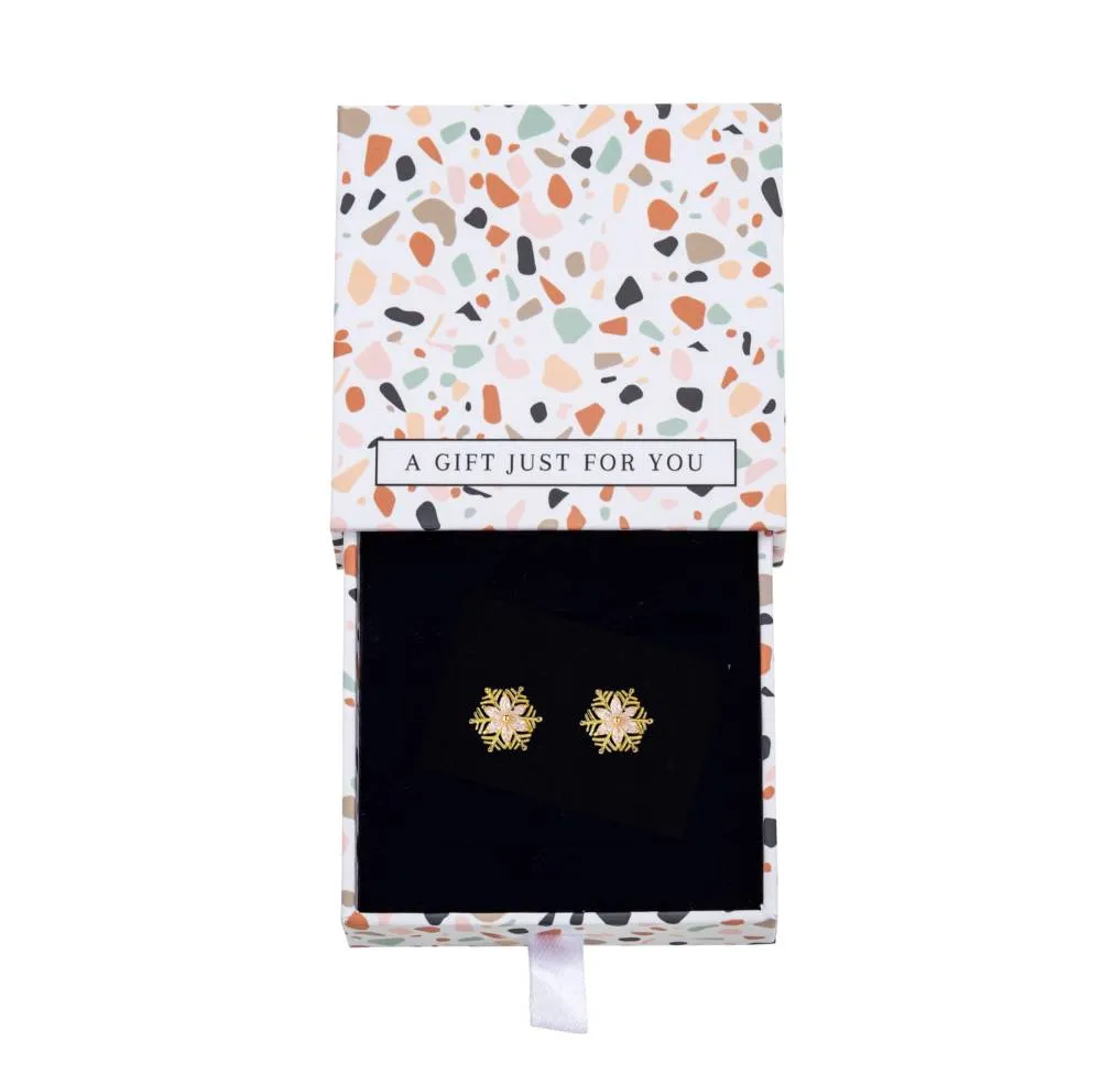 Goldtone Cubic Zirconia Snowflake Stud Earrings - In Gift Box - Don't AsK sold by Reitmans product image thumbnail 2