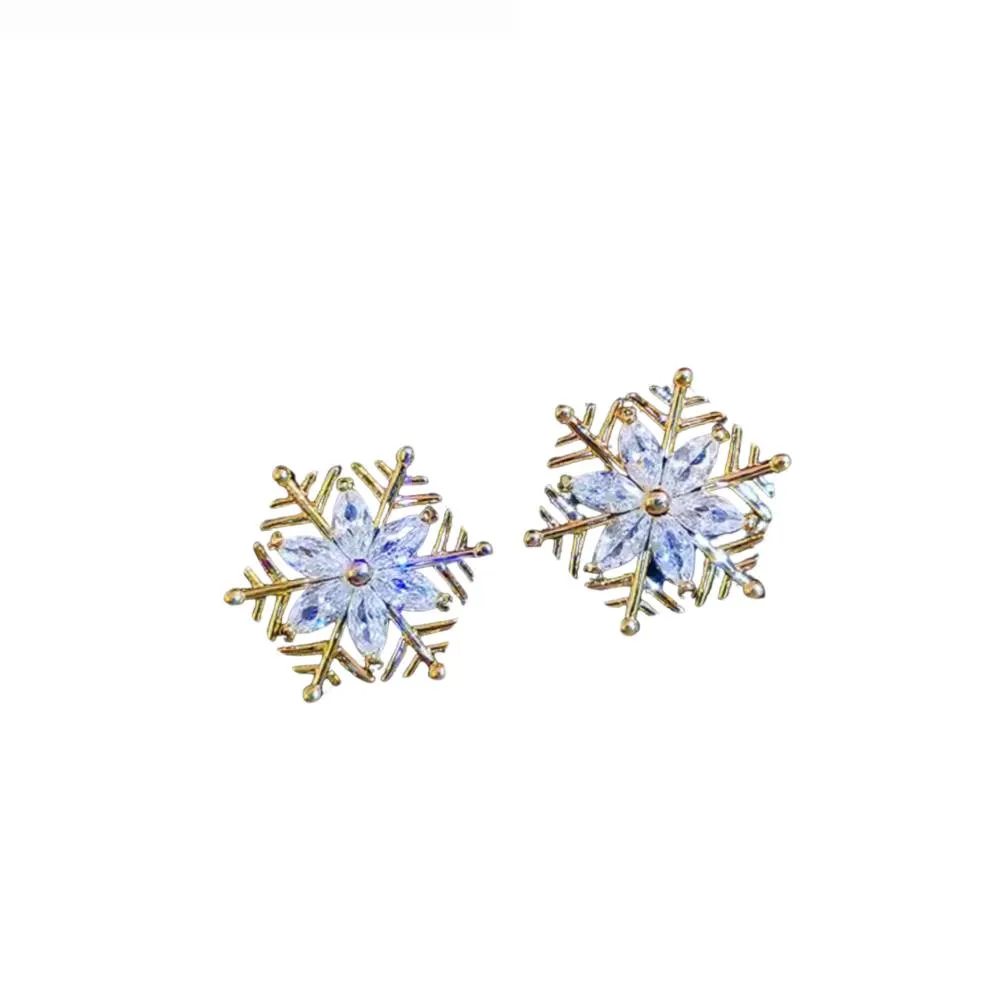 Goldtone Cubic Zirconia Snowflake Stud Earrings - In Gift Box - Don't AsK sold by Reitmans product image thumbnail 3