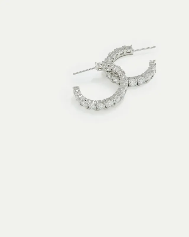 Open Hoops with Rhinestones sold by Reitmans