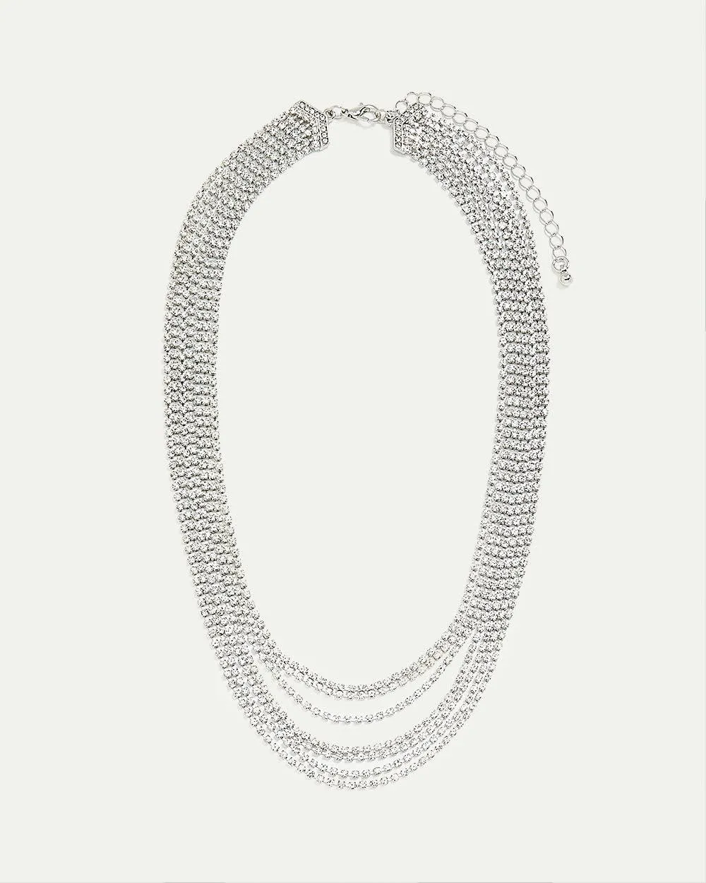 Multi-Strand Necklace with Crystal Chains sold by Reitmans product image thumbnail 2