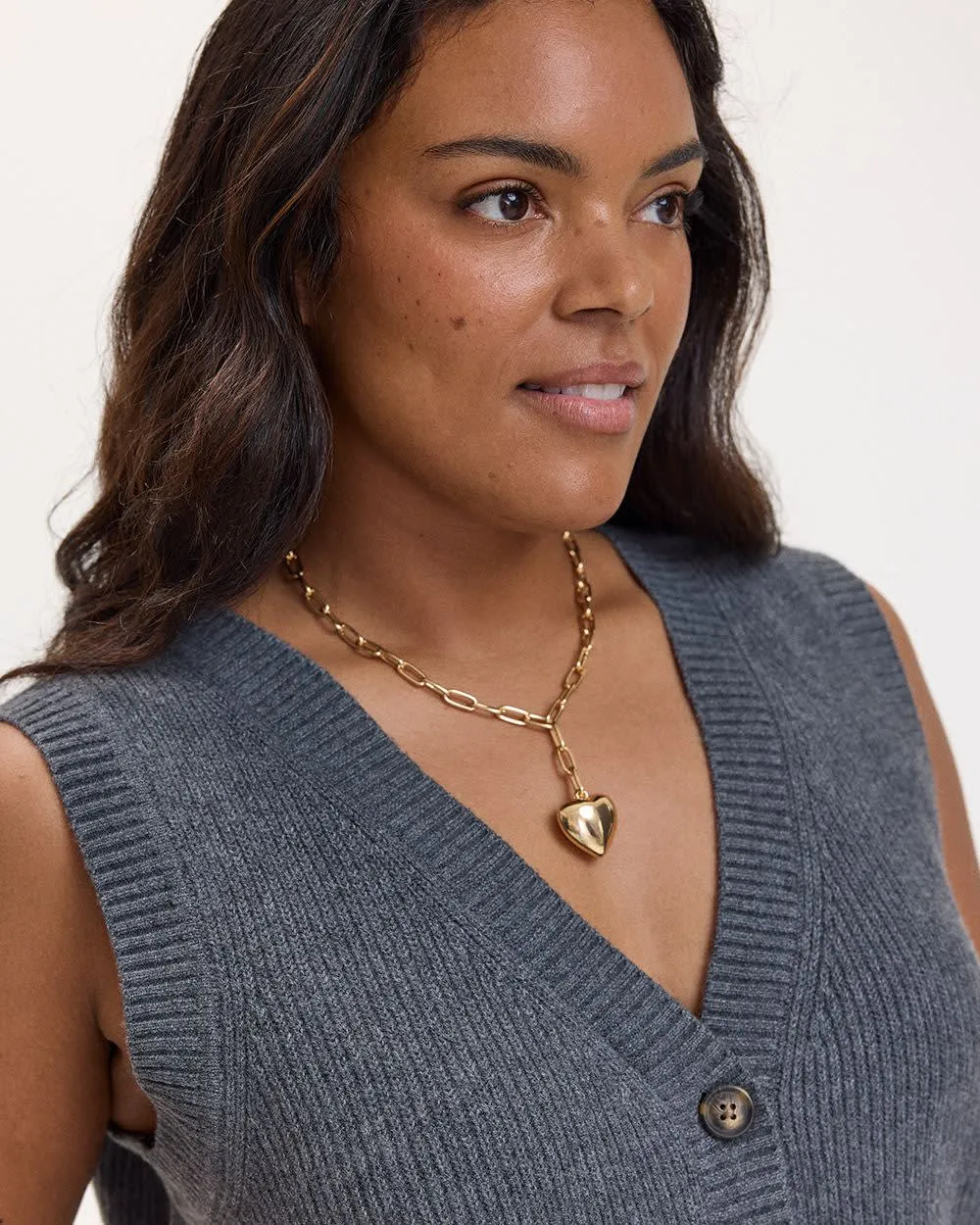 Short Necklace with Heart Pendant sold by Reitmans