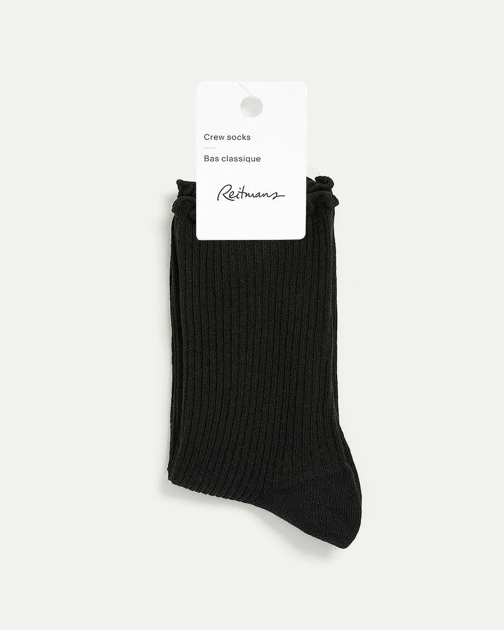 Textured-Knit Crew Socks with Ruffled Hems sold by Reitmans product image thumbnail 2