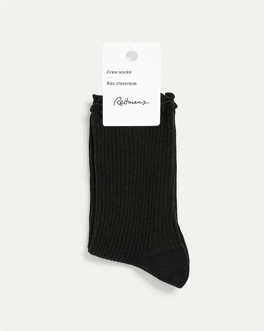 Textured-Knit Crew Socks with Ruffled Hems sold by Reitmans product image thumbnail 5