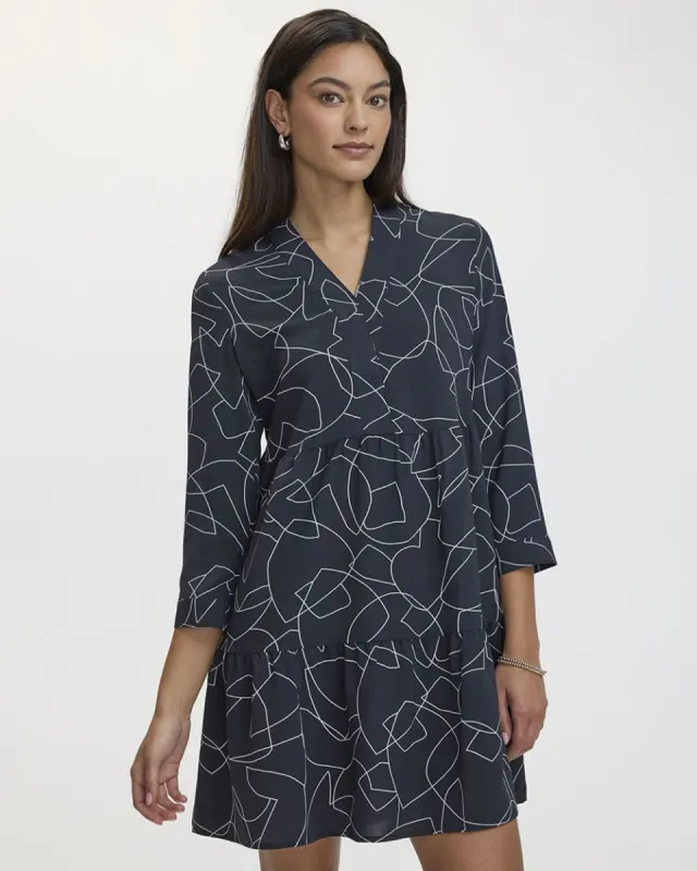 3/4-Sleeve V-Neck Tiered Dress sold by Reitmans