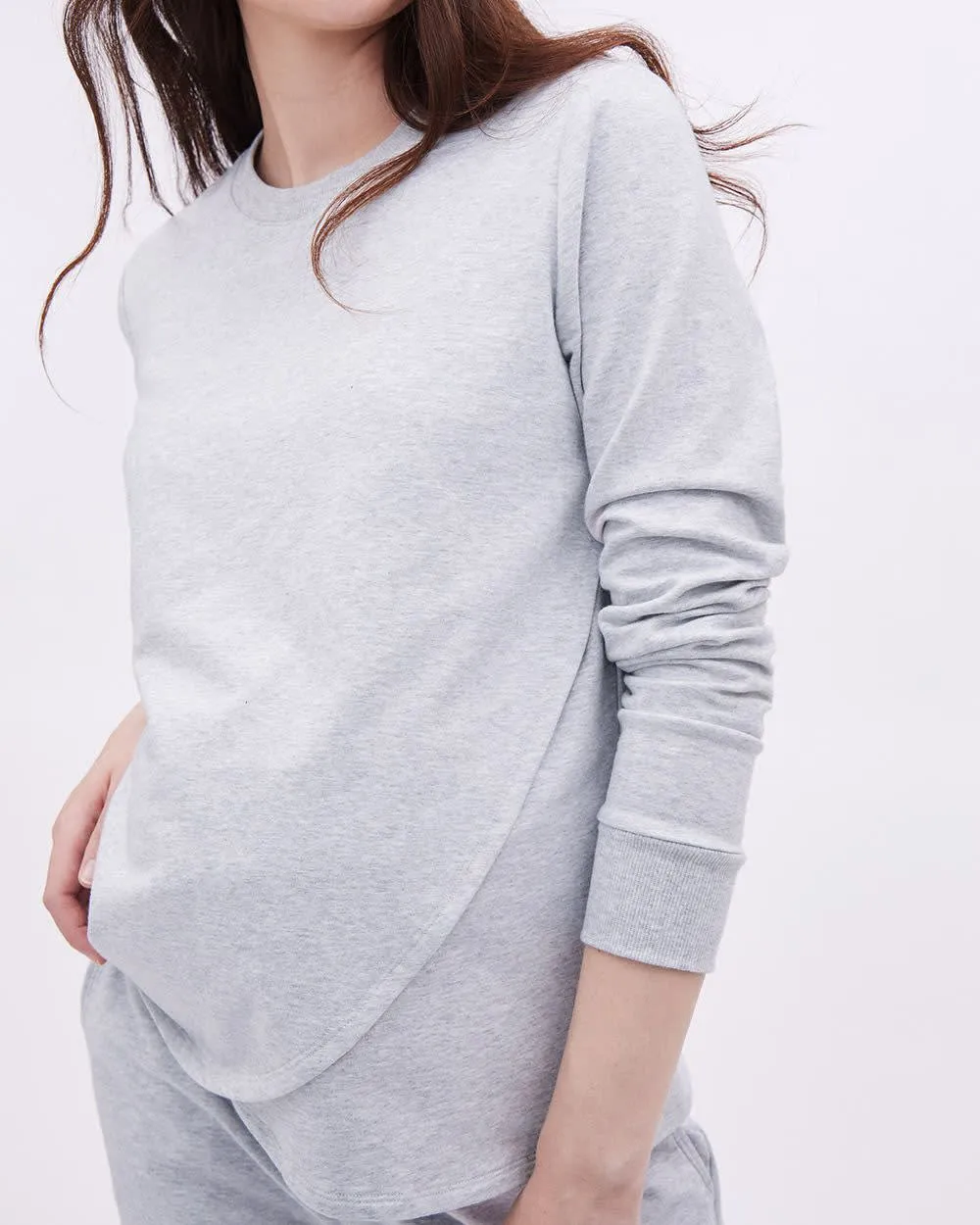 Nursing Relaxed-Fit French Terry Sweatshirt - Thyme Maternity sold by Reitmans product image thumbnail 4