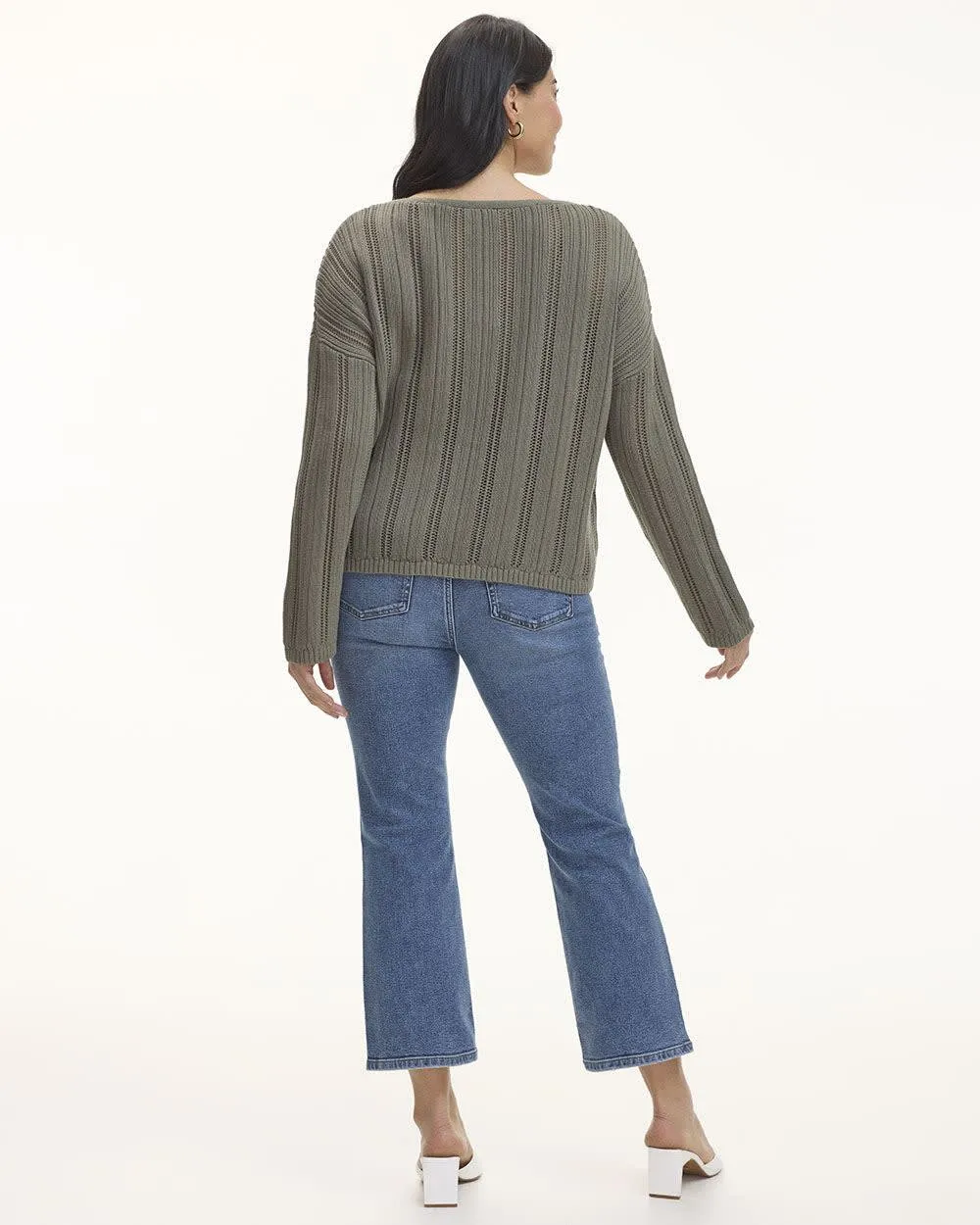 Long-Sleeve Pullover with Open Stitches sold by Reitmans product image thumbnail 2