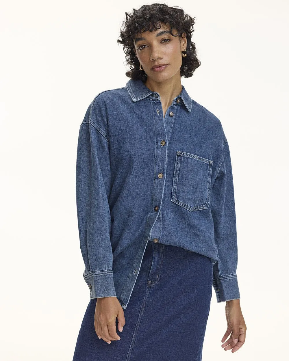 Denim Overshirt sold by Reitmans