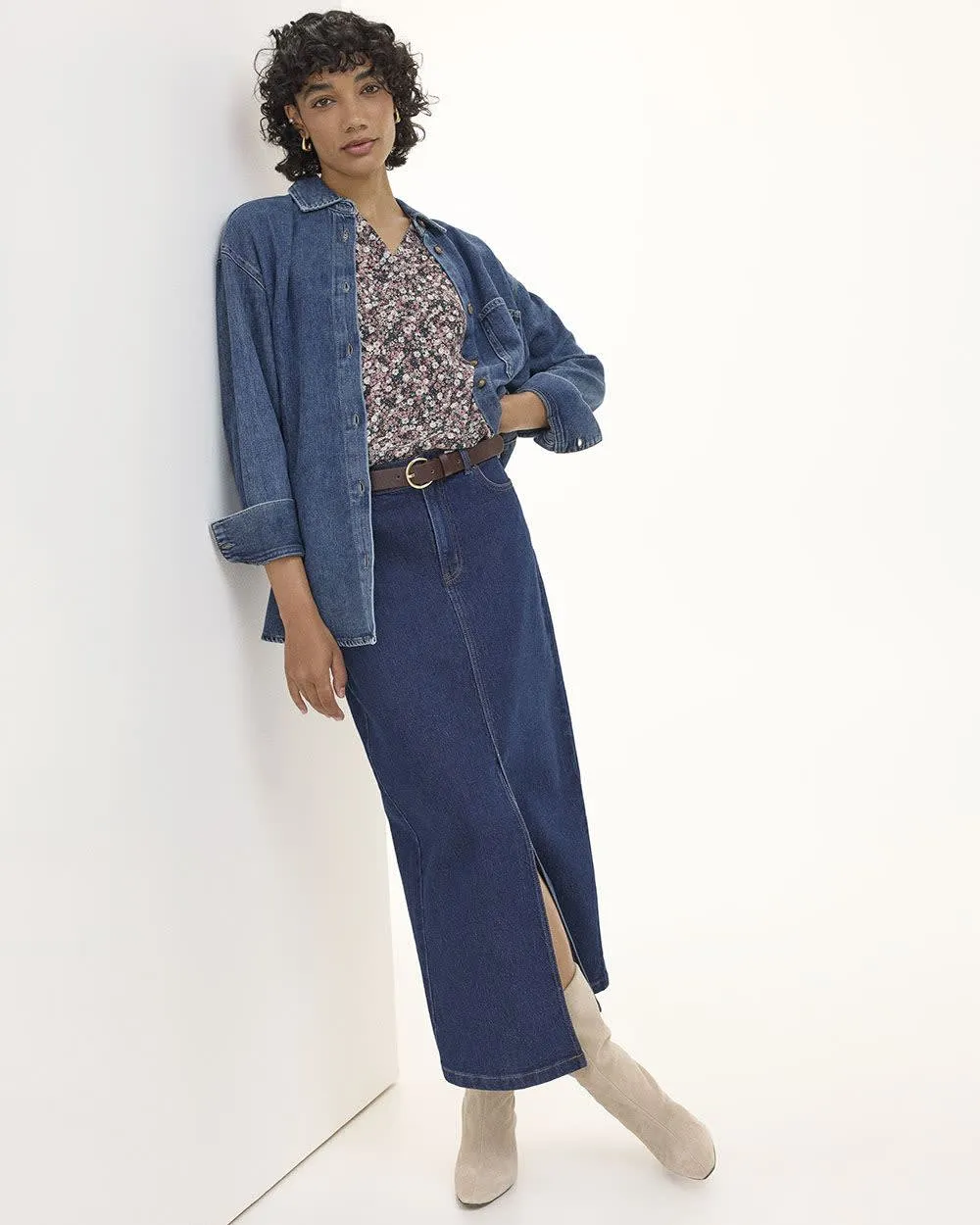 Denim Overshirt sold by Reitmans product image thumbnail 4