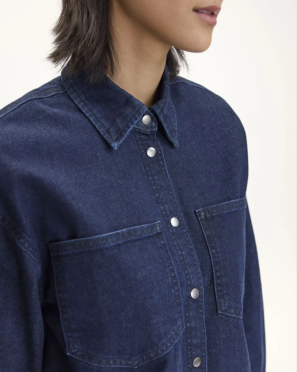 Cropped Denim Overshirt sold by Reitmans product image thumbnail 4