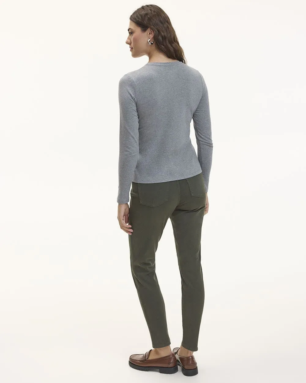 Long-Sleeve Crew-Neck Cotton Tee - R Essentials sold by Reitmans product image thumbnail 2